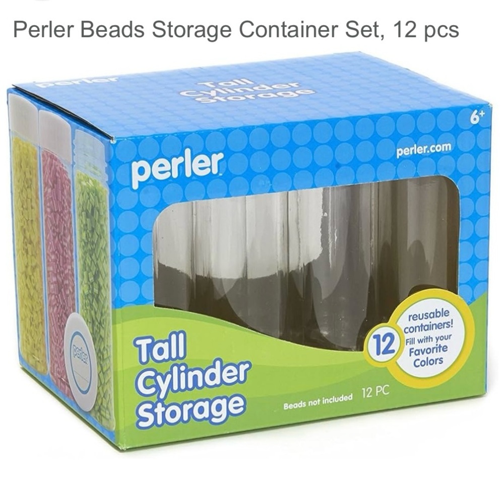 Perler 12 Tall Cylinder Storage Container Set NEW and SOLD OUT